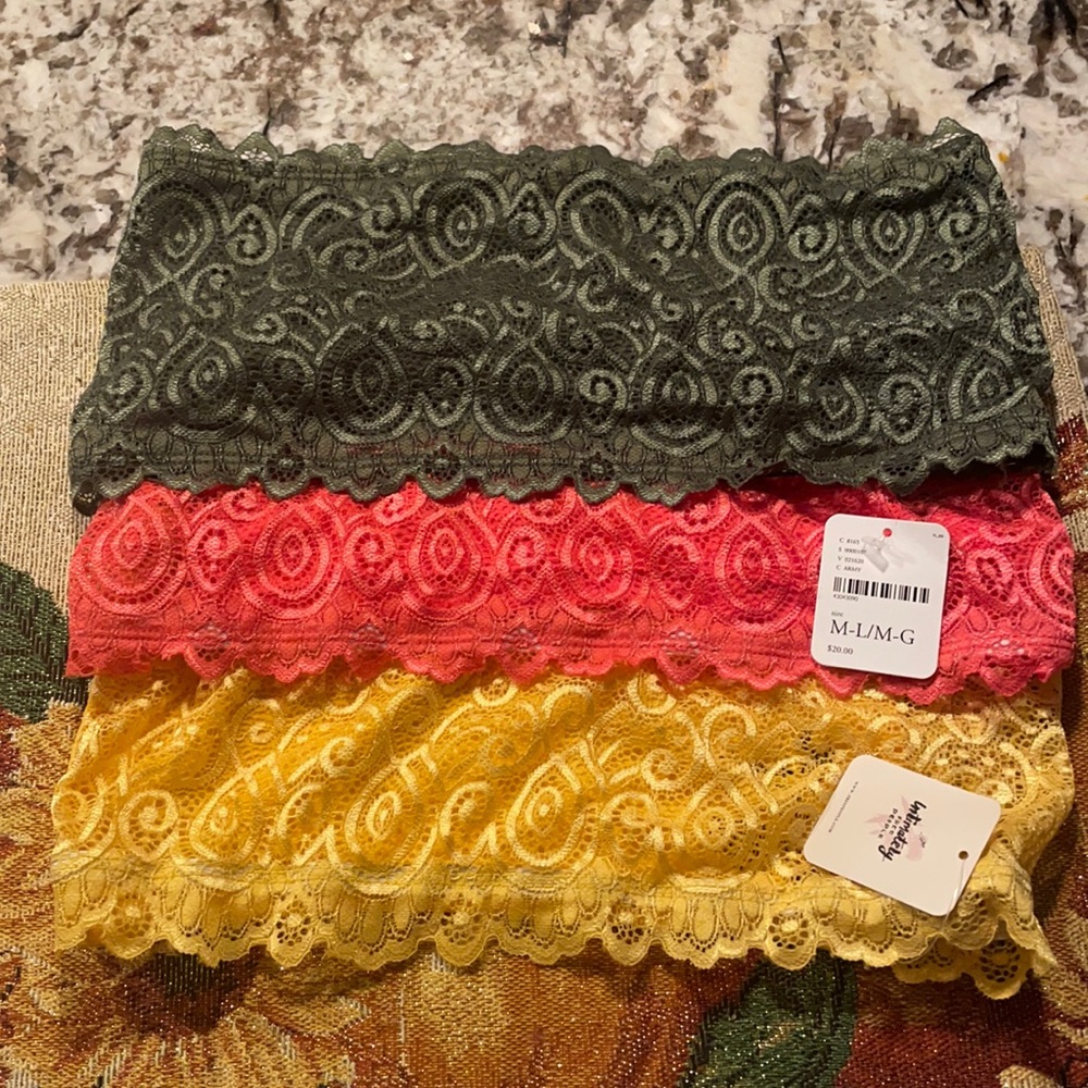 Brand new 3 piece free people bras